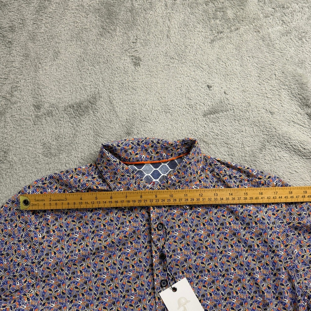 Robert Graham Tiburon Mens Small Classic Fit Paisley Striped Button Down‎ Shirt - Picture 8 of 11
